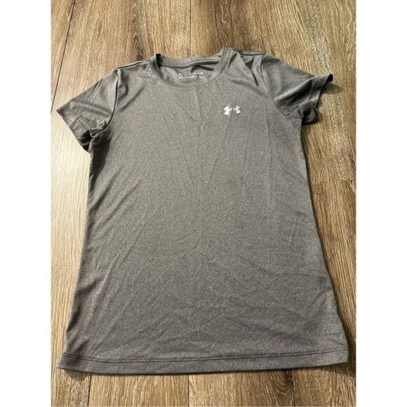 Under Armour Women’s Size Small T-Shirt Heat Gear Gray, Short Sleeve - Picture 1 of 3